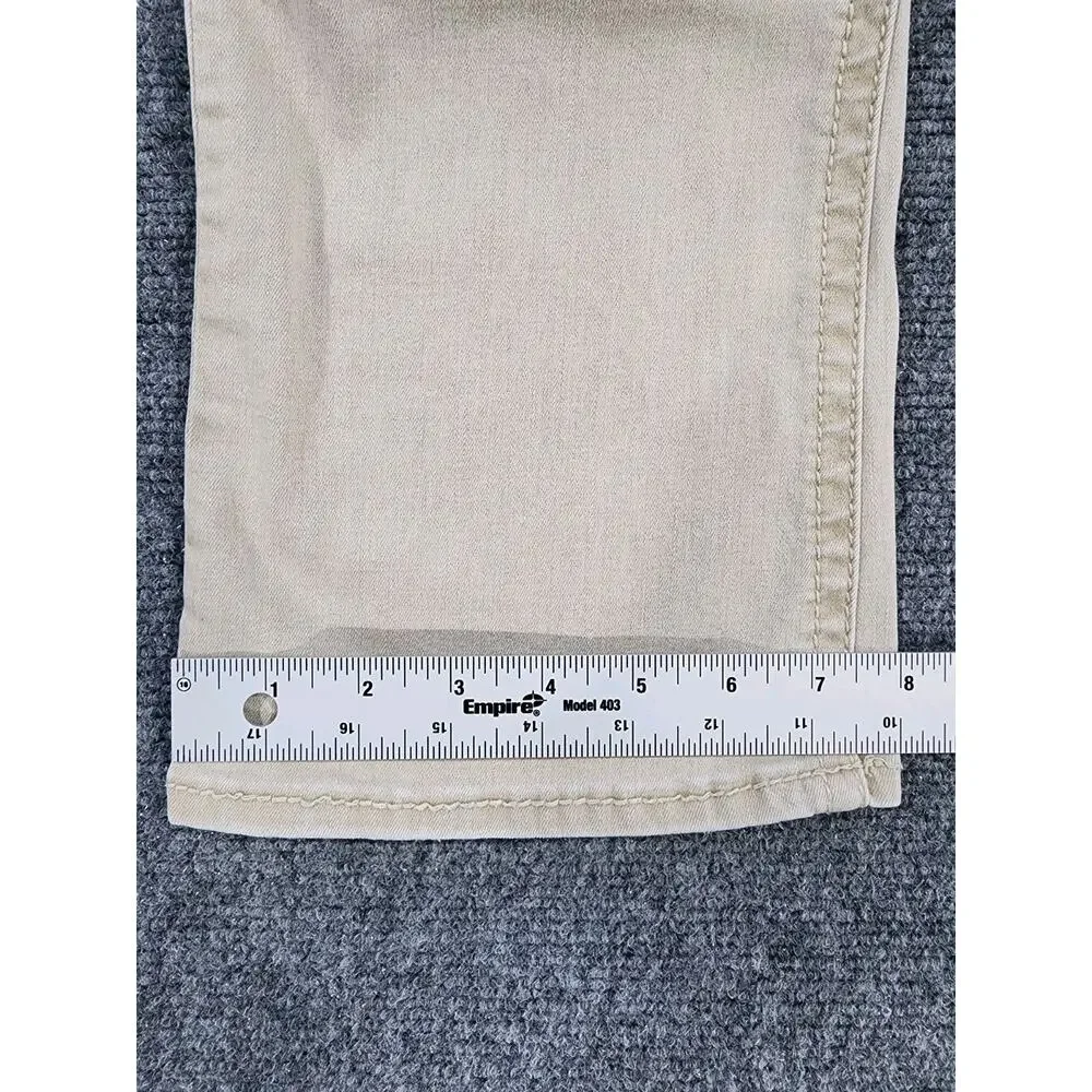 BKE Aiden Men's 30x32 Slim Fit Bootcut Stretch Denim Khaki Beige FPS6638R